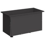 vidaXL Záhradný kvetináč s LED Čierna 40 x 80 x 40 cm Oceľ – Obrázok 7