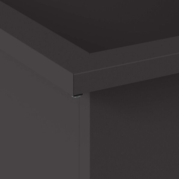 vidaXL Záhradný kvetináč s LED Čierna 40 x 80 x 40 cm Oceľ – Obrázok 9