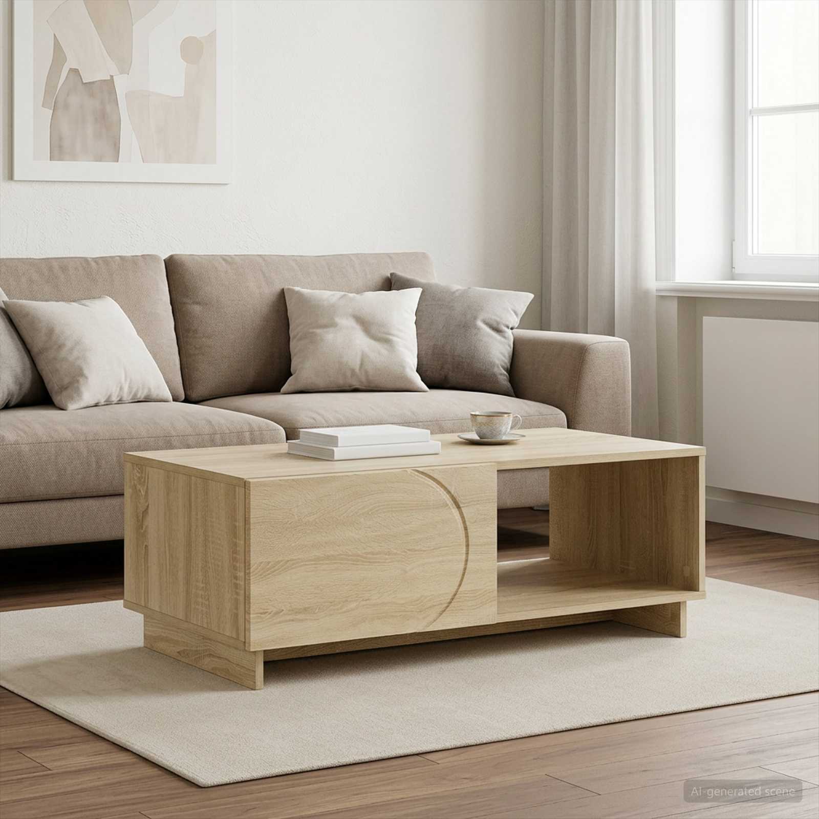 8011443_1.jpg vidaXL Konferenčný stolík Dub sonoma 95 x 50,5 x 35 cm – Obrázok 1