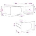 vidaXL Konferenčný stolík Dymový dub 95 x 50,5 x 35 cm – Obrázok 10