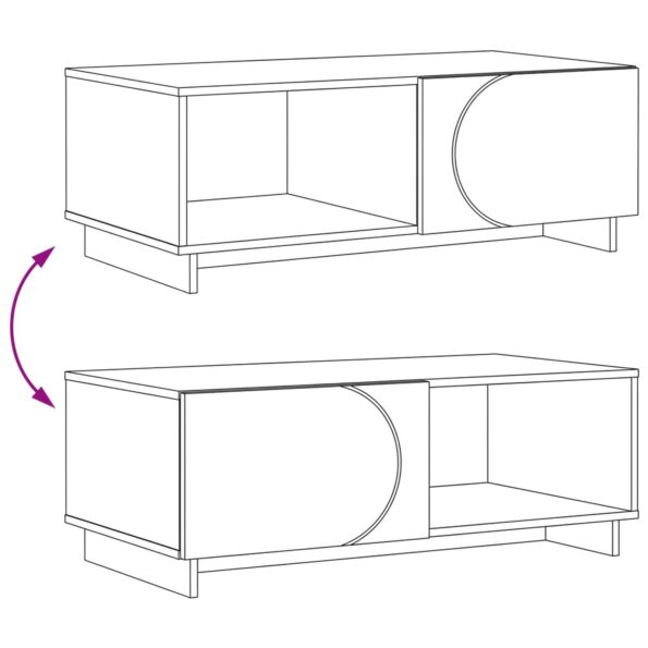 vidaXL Konferenčný stolík Dymový dub 95 x 50,5 x 35 cm – Obrázok 9
