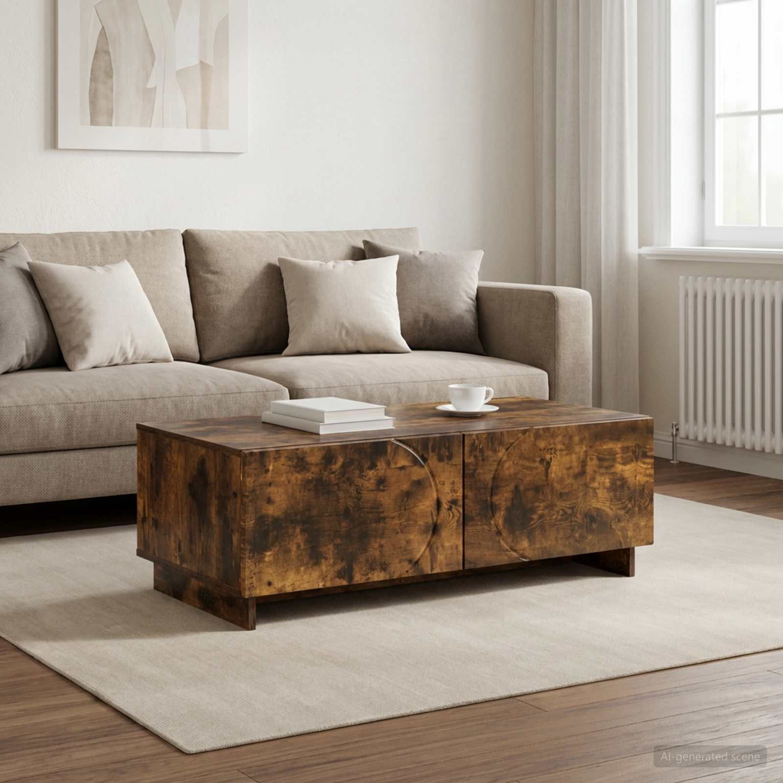 8011455_1.jpg vidaXL Konferenčný stolík Dymový dub 102 x 50,5 x 35 cm – Obrázok 1