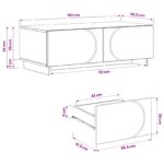vidaXL Konferenčný stolík Dymový dub 102 x 50,5 x 35 cm – Obrázok 9