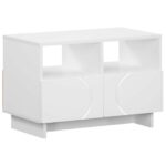 vidaXL TV stolík 60 x 34,5 x 40 cm Biela Kompozitné drevo – Obrázok 2