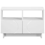 vidaXL TV stolík 60 x 34,5 x 40 cm Biela Kompozitné drevo – Obrázok 4