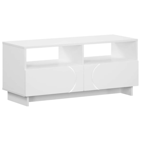vidaXL TV stolík 90 x 34.5 x 40 cm Biela Kompozitné drevo – Obrázok 2