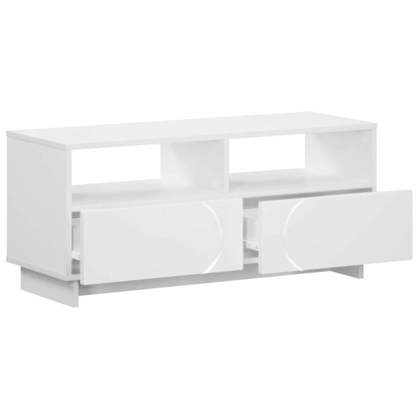 vidaXL TV stolík 90 x 34.5 x 40 cm Biela Kompozitné drevo – Obrázok 3