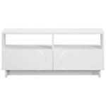 vidaXL TV stolík 90 x 34.5 x 40 cm Biela Kompozitné drevo – Obrázok 4