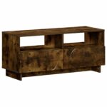 vidaXL TV stolík 90 x 34.5 x 40 cm Dymový dub Kompozitné drevo – Obrázok 2