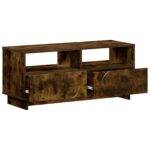 vidaXL TV stolík 90 x 34.5 x 40 cm Dymový dub Kompozitné drevo – Obrázok 3