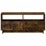 vidaXL TV stolík 90 x 34.5 x 40 cm Dymový dub Kompozitné drevo – Obrázok 4