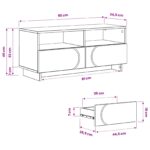 vidaXL TV stolík 90 x 34.5 x 40 cm Dymový dub Kompozitné drevo – Obrázok 9