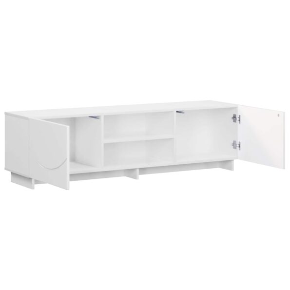 vidaXL TV stolík 140 x 34.5 x 40 cm Biela s vysokým leskom – Obrázok 3
