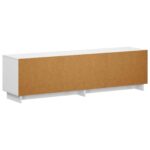vidaXL TV stolík 140 x 34.5 x 40 cm Biela s vysokým leskom – Obrázok 6
