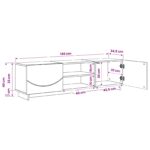 vidaXL TV stolík 140 x 34.5 x 40 cm Biela s vysokým leskom – Obrázok 9
