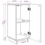 vidaXL Príborník Dub sonoma 33,5 x 34,5 x 75 cm Kompozitné drevo – Obrázok 10