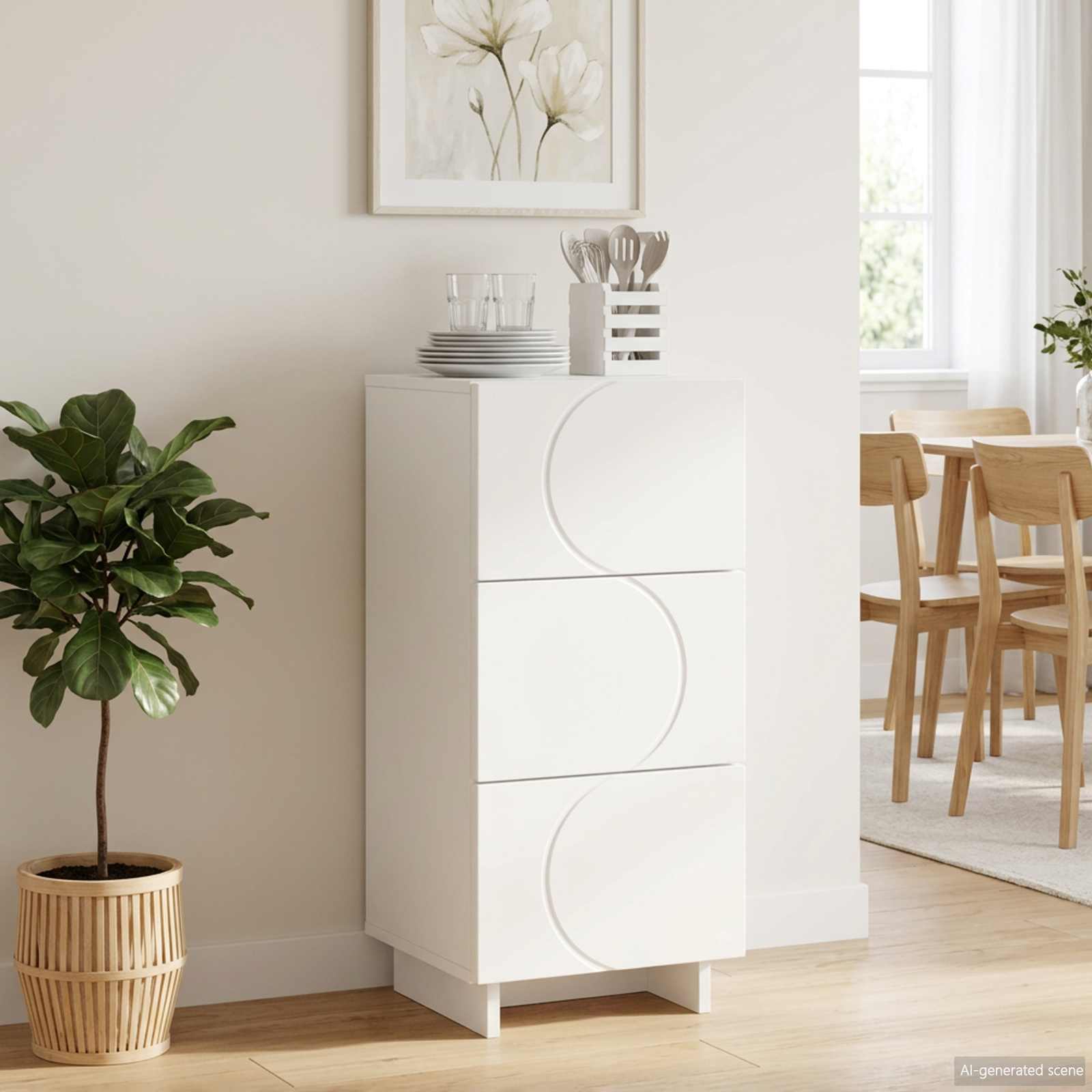 8011513_1.jpg vidaXL Komoda Biela 33.5 x 34.5 x 75 cm Kompozitné drevo – Obrázok 1