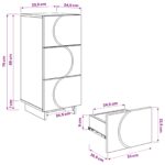 vidaXL Komoda Biela 33.5 x 34.5 x 75 cm Kompozitné drevo – Obrázok 10