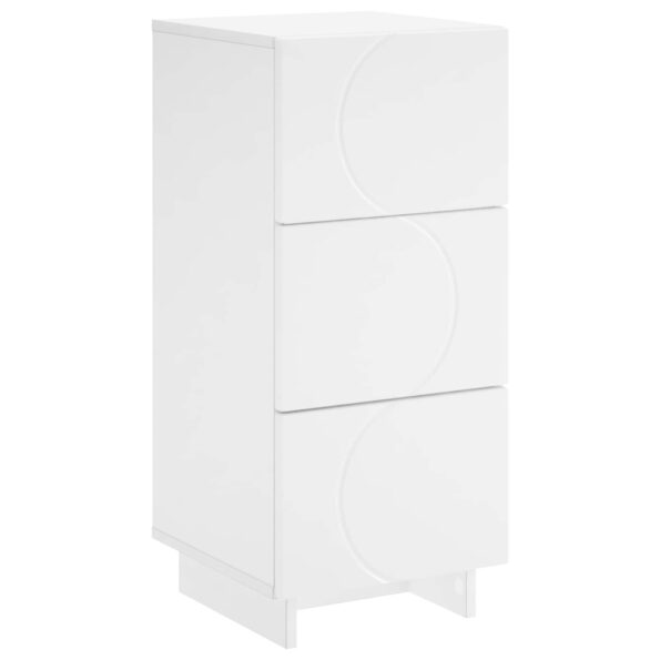 vidaXL Komoda Biela 33.5 x 34.5 x 75 cm Kompozitné drevo – Obrázok 2