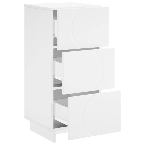 vidaXL Komoda Biela 33.5 x 34.5 x 75 cm Kompozitné drevo – Obrázok 3