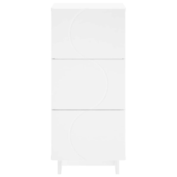 vidaXL Komoda Biela 33.5 x 34.5 x 75 cm Kompozitné drevo – Obrázok 4