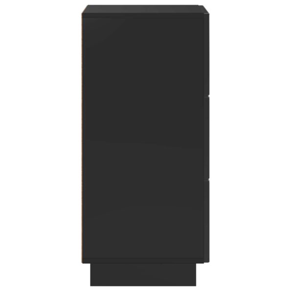 vidaXL Komoda Čierna 33.5 x 34.5 x 75 cm Kompozitné drevo – Obrázok 5