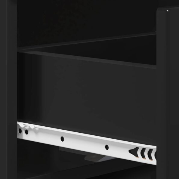 vidaXL Komoda Čierna 33.5 x 34.5 x 75 cm Kompozitné drevo – Obrázok 7