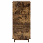 vidaXL Komoda Dymový dub 33.5 x 34.5 x 75 cm Kompozitné drevo – Obrázok 4