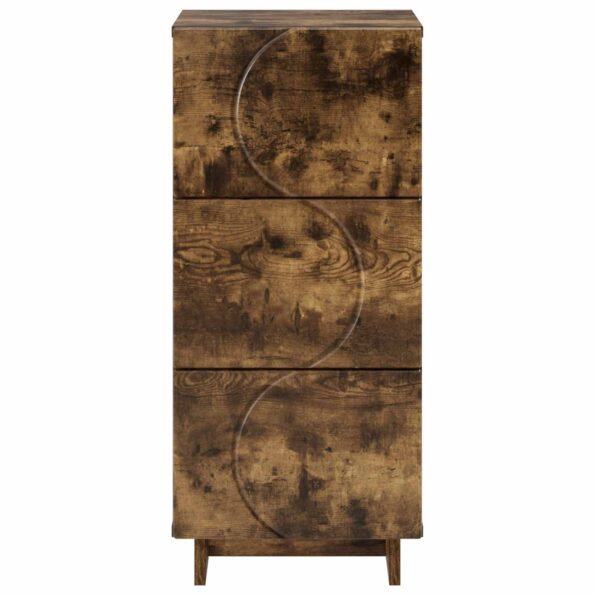 vidaXL Komoda Dymový dub 33.5 x 34.5 x 75 cm Kompozitné drevo – Obrázok 4