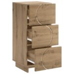vidaXL Komoda Dub artisan 33.5 x 34.5 x 75 cm Kompozitné drevo – Obrázok 3