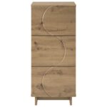 vidaXL Komoda Dub artisan 33.5 x 34.5 x 75 cm Kompozitné drevo – Obrázok 4