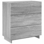 vidaXL Príborník Sivý Sonoma 70 x 38 x 75 cm Spracované drevo – Obrázok 2