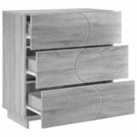 vidaXL Príborník Sivý Sonoma 70 x 38 x 75 cm Spracované drevo – Obrázok 3