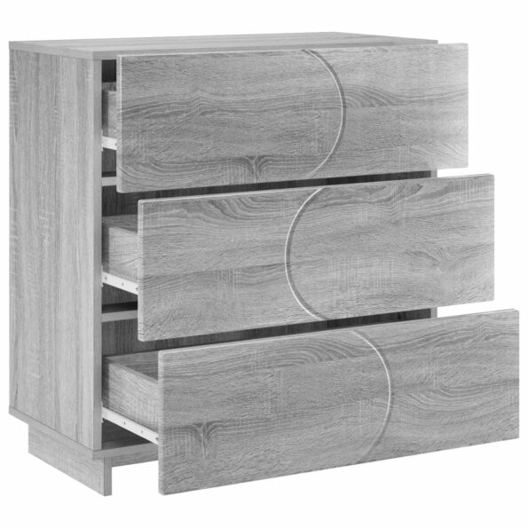 vidaXL Príborník Sivý Sonoma 70 x 38 x 75 cm Spracované drevo – Obrázok 3