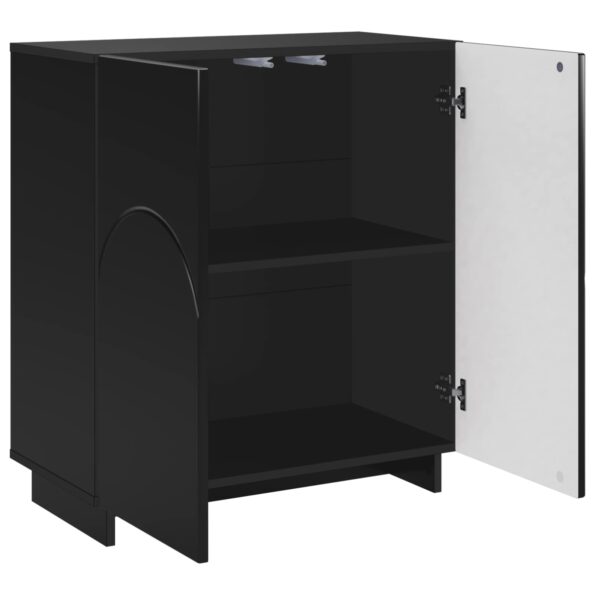 vidaXL Komoda Čierna 67 x 34,5 x 75 cm Spracované drevo – Obrázok 3