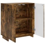 vidaXL Komoda Dymový dub 67 x 34,5 x 75 cm Spracované drevo – Obrázok 3