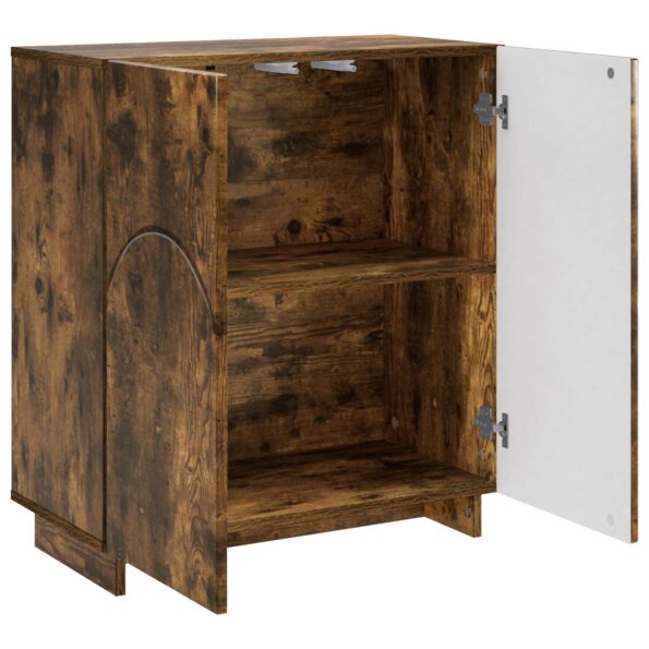 vidaXL Komoda Dymový dub 67 x 34,5 x 75 cm Spracované drevo – Obrázok 3