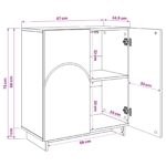 vidaXL Komoda Dymový dub 67 x 34,5 x 75 cm Spracované drevo – Obrázok 9