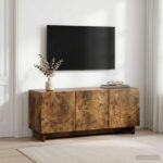 vidaXL TV stolík 90 x 34.5 x 40 cm Dymový dub Spracované drevo