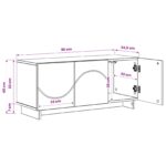 vidaXL TV stolík 90 x 34.5 x 40 cm Dymový dub Spracované drevo – Obrázok 10