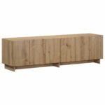 vidaXL TV stolík 140 x 34.5 x 40 cm Dub artisan Spracované drevo – Obrázok 2
