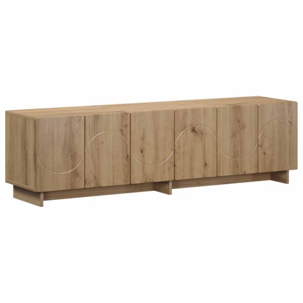 vidaXL TV stolík 140 x 34.5 x 40 cm Dub artisan Spracované drevo – Obrázok 2
