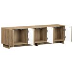 vidaXL TV stolík 140 x 34.5 x 40 cm Dub artisan Spracované drevo – Obrázok 3