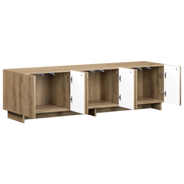vidaXL TV stolík 140 x 34.5 x 40 cm Dub artisan Spracované drevo – Obrázok 3