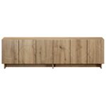 vidaXL TV stolík 140 x 34.5 x 40 cm Dub artisan Spracované drevo – Obrázok 4