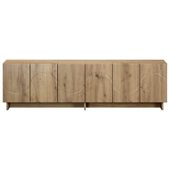 vidaXL TV stolík 140 x 34.5 x 40 cm Dub artisan Spracované drevo – Obrázok 4