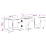 vidaXL TV stolík 140 x 34.5 x 40 cm Dub artisan Spracované drevo – Obrázok 9