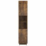 vidaXL Kúpeľňová skrinka Dymový dub 36.5 x 38 x 180 cm – Obrázok 4