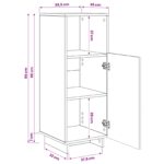 vidaXL Kúpeľňová skrinka Dymový dub 36,5 x 38 x 95 cm Spracované drevo – Obrázok 10