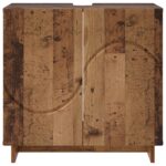 vidaXL Kúpeľňová skrinka Staré drevo 60 x 41 x 58 cm Kompozitné drevo – Obrázok 4